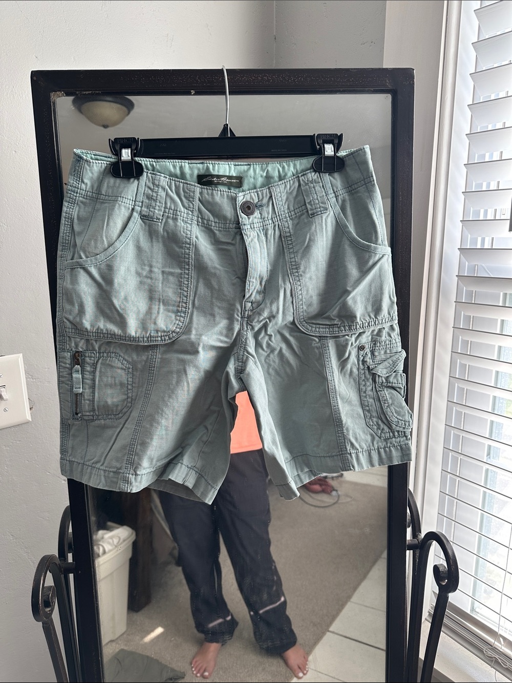 Eddie Bauer Light Teal Women's Cargo Shorts